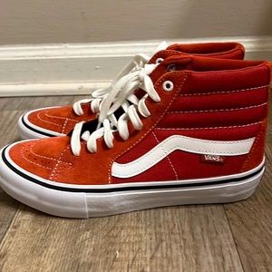 Red skate hi vans